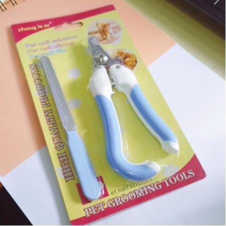 Kìm cắt móng chó mèo, Bộ kìm bấm kèm dũa móng chân cho chó mèo