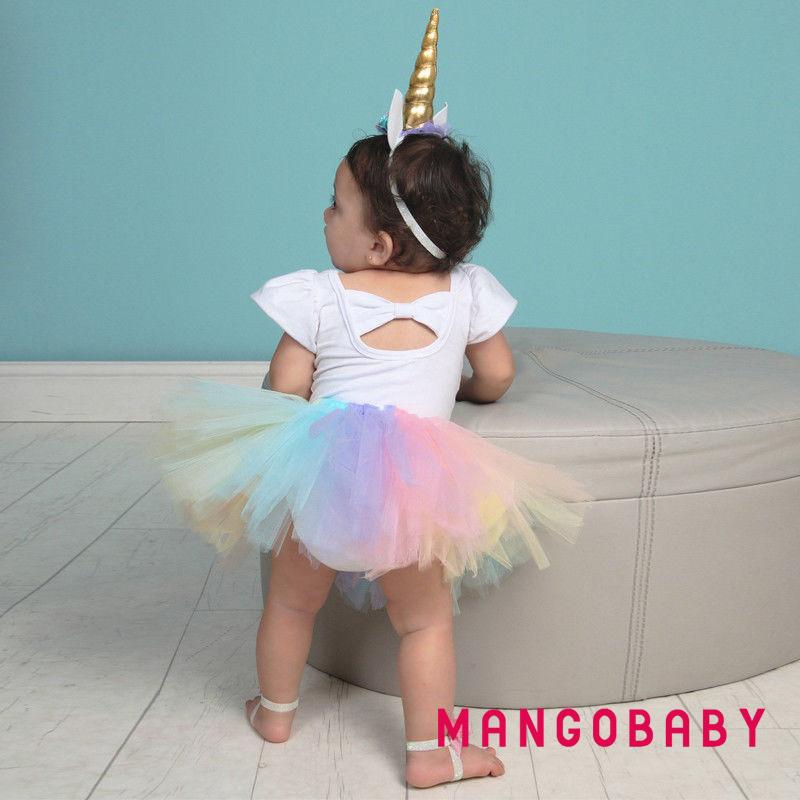 Set jumpsuit + chân váy Tutu + băng đô cho bé gái