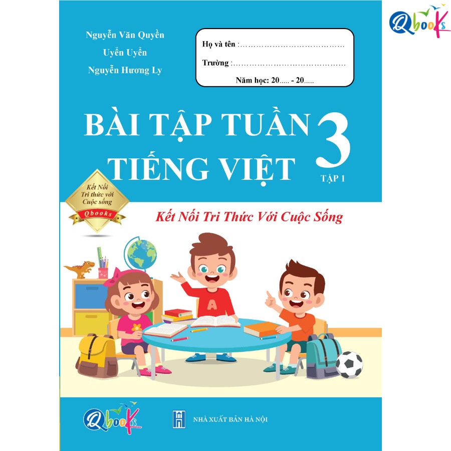 Sách - Combo Bài Tập Tuần Toán và Tiếng Việt Lớp 3 - Tập 1 - Kết Nối Tri Thức Với Cuộc Sống (2 cuốn)