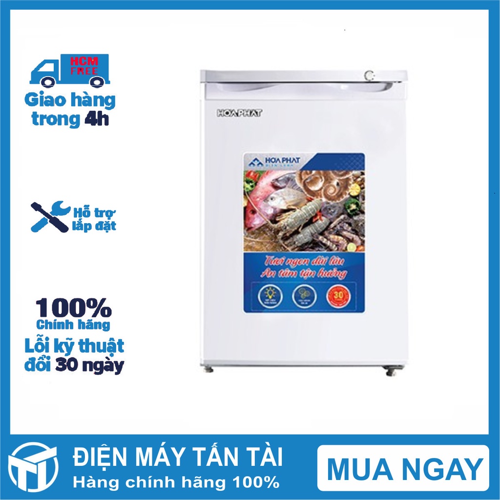 Tủ đông Hòa Phát đứng 106 lít FUNIKI HUF 300SR1 - Dàn lạnh hợp kim, 4 ngăn, Bánh xe chịu lực, Miễn phí giao hàng HCM.