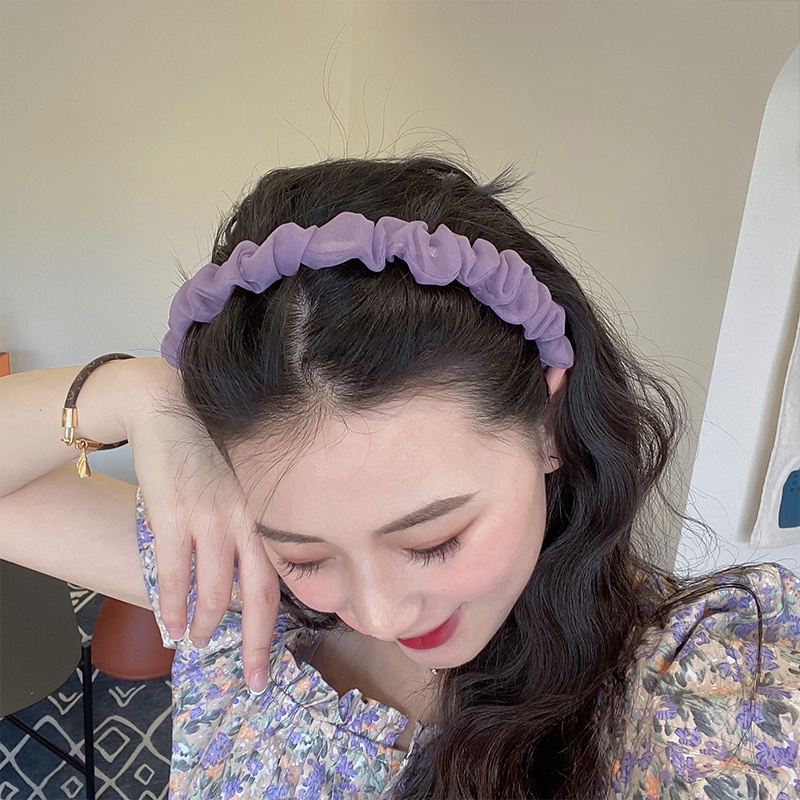 Băng Đô Màu Trơn Kiểu Dáng Đơn Giản Thời Trang Hàn Quốc