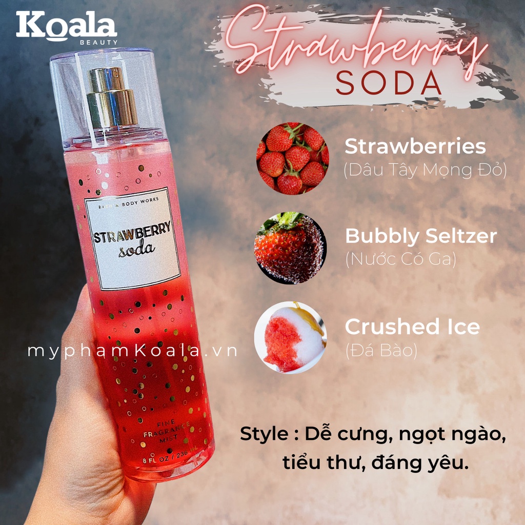 Xịt thơm toàn thân body mist Bath &amp; Body Works 236ML