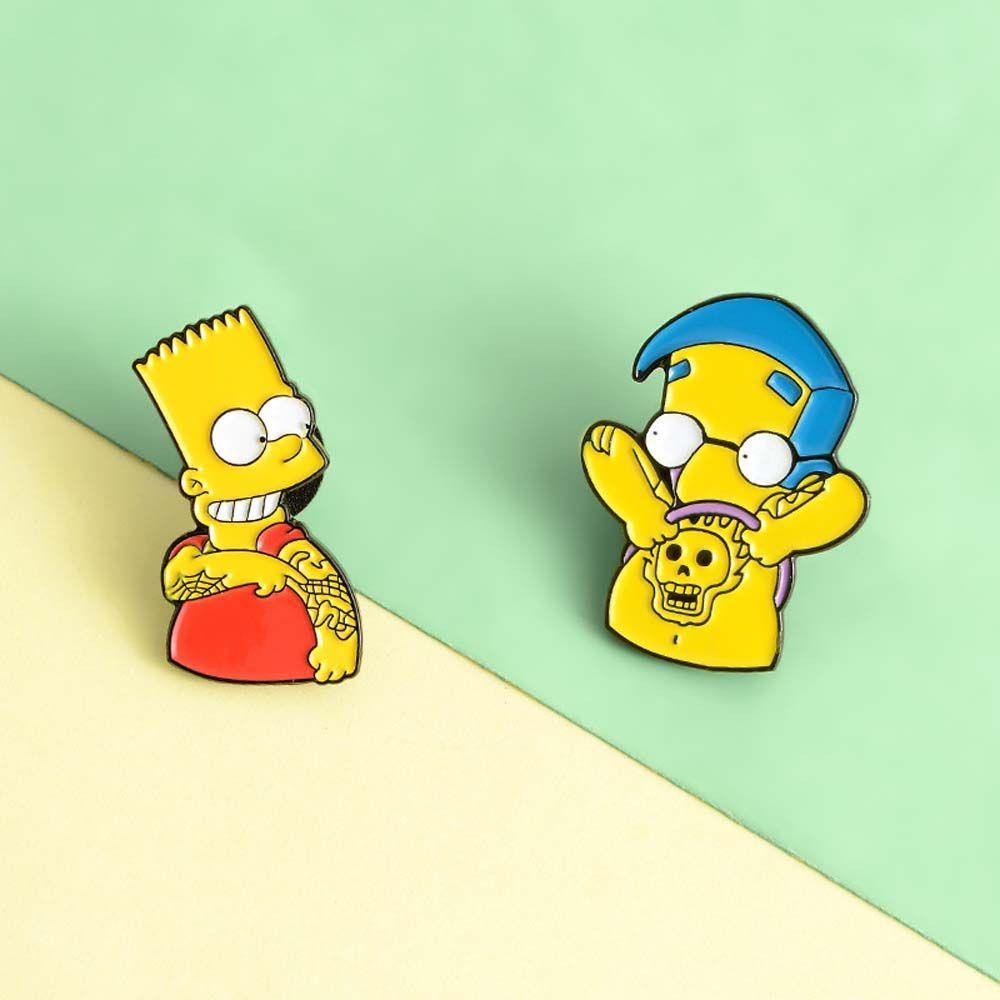 Ghim Cài Áo Kim Loại Hình Simpson Vui Nhộn