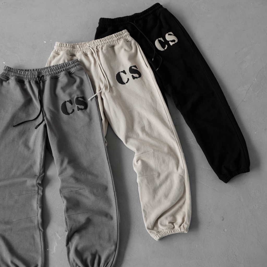 Quần nỉ nam nữ oversized CANDLES COLDZY hình in phồng nỉ chân cua 380gsm chính hãng