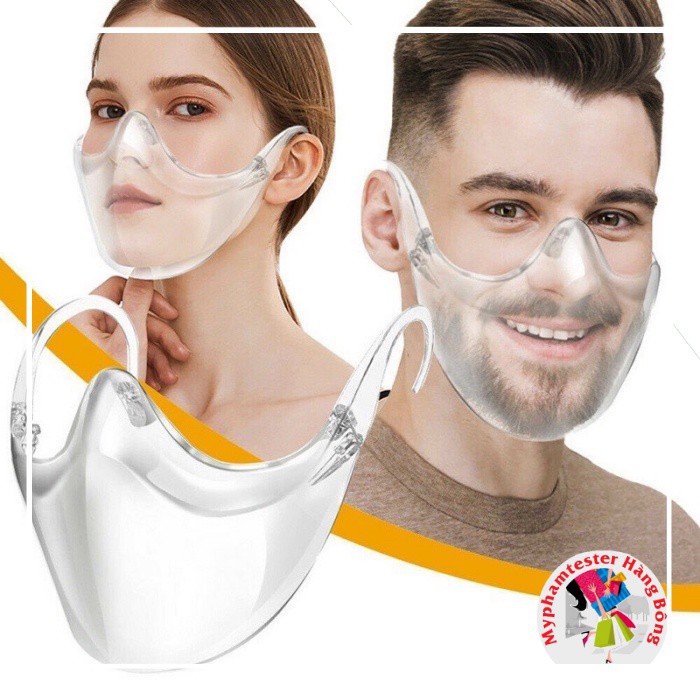 (SIÊU HOT) Khẩu trang nhựa trong suốt chống giọt bắn