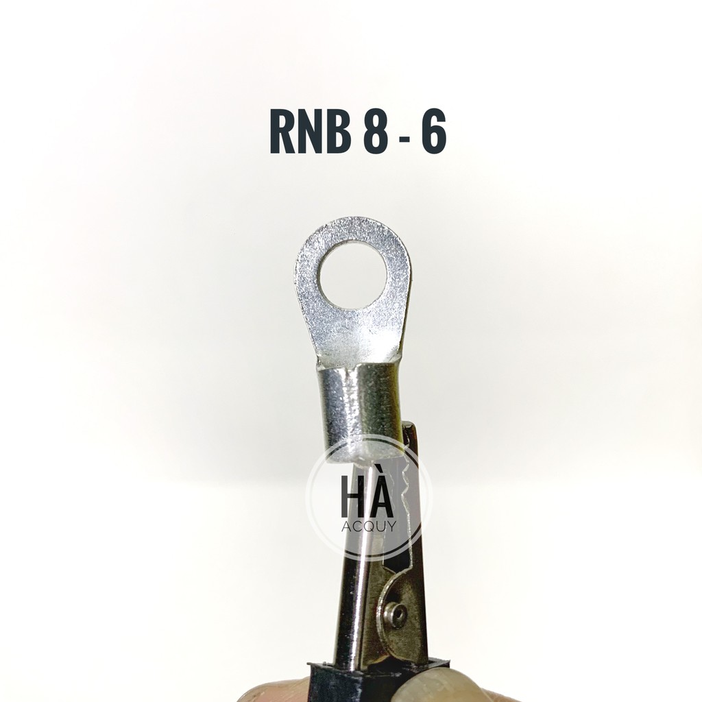 Đầu Cos Dây Điện Tròn Trần RNB bằng Đồng Xi loại Tốt - Bịch 10 cái