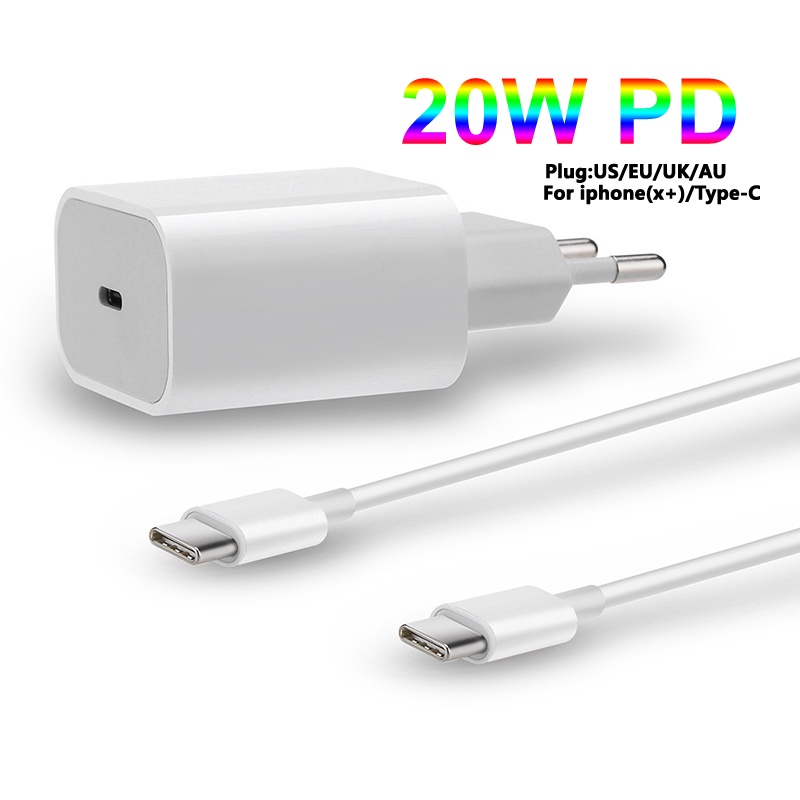 Củ Sạc Nhanh 20W USB C PD Cho iPhone 12 11 Pro Max Xr iPad