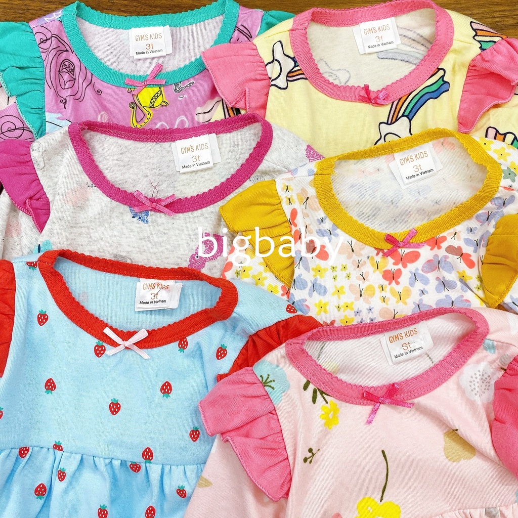 Bộ dài thun cánh tiên nhiều mẫu họa tiết đáng yêu cho bé gái 9-22kg - Bigbabyshop