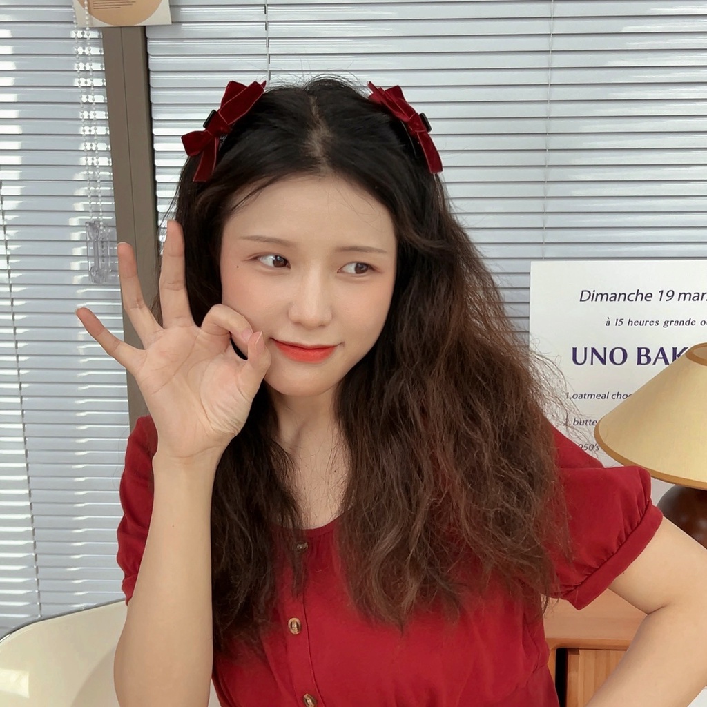 Kẹp Tóc Nữ Hình Nơ Lớn Cổ Điển