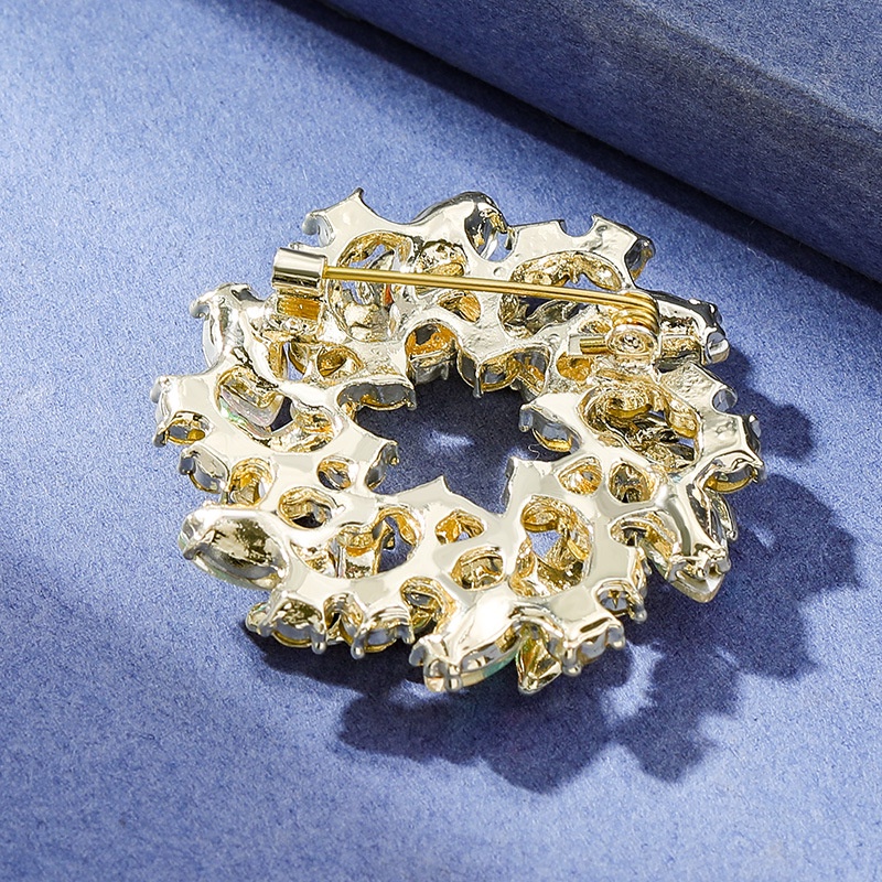 Ghim Cài Áo Hình Vòng Hoa Bauhinia Đính Pha Lê Cao Cấp