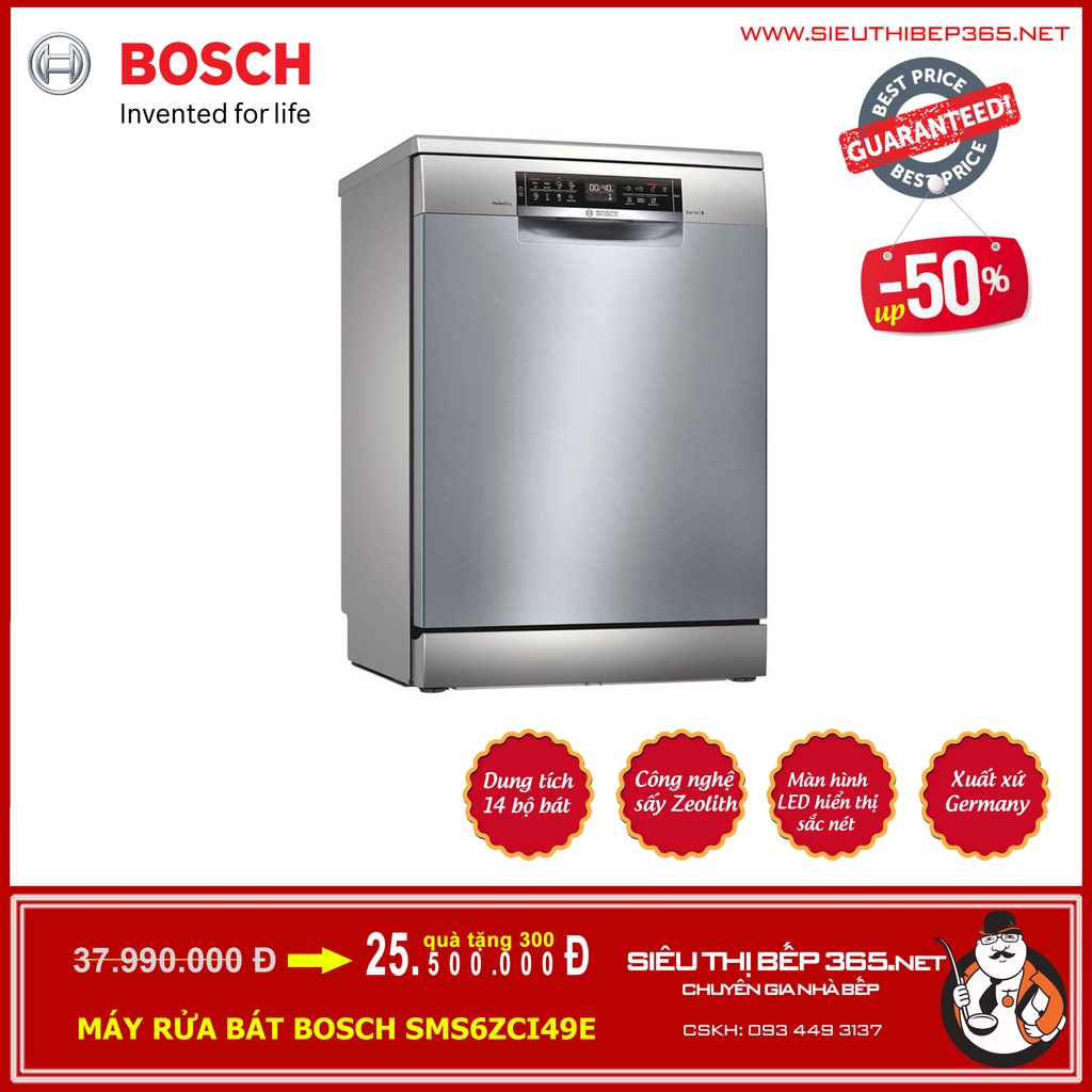 MÁY RỬA BÁT BOSCH SMS6ZCI49E