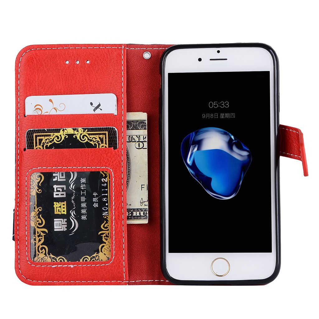 Bao da có dây đeo tay cho iPhone 7 8 Plus | BigBuy360 - bigbuy360.vn