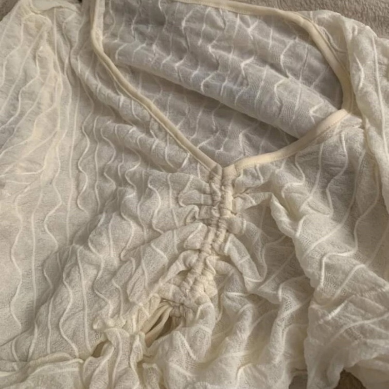 ÁO NỮ PHONG CÁCH Y2K CÓ DÂY KÉO TRƯỚC NGỰC CỔ CHỮ V TRENDY GIÁ RẺ CROPTOP ÔM