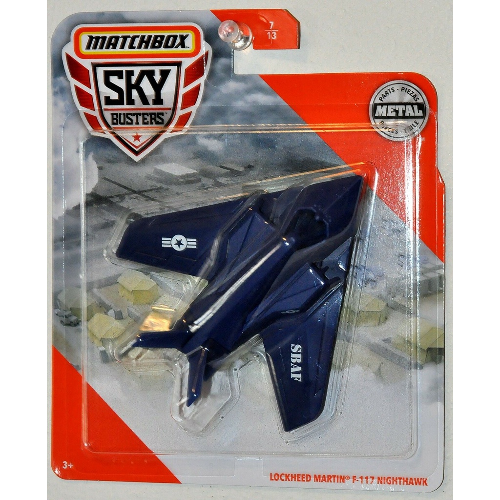Matchbox 2020 Sky Busters #Bộ 7 Đồ Chơi Nhân Vật Trong Phim Lockheed Martin F-117 GKT58