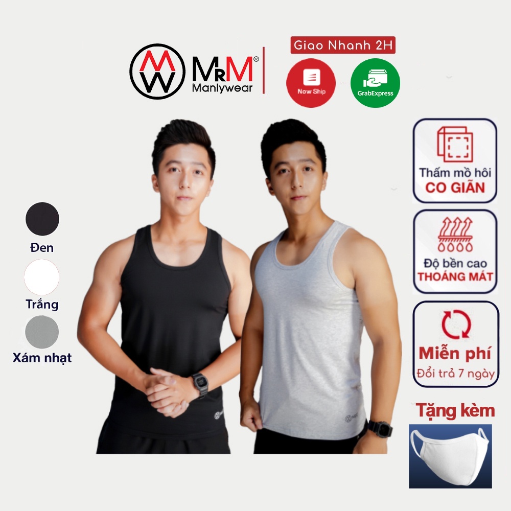 [Mã BMBAU50 giảm 7% đơn 99K] Combo 2 áo ba lỗ 100 % cotton Mrm Manlywear - MM