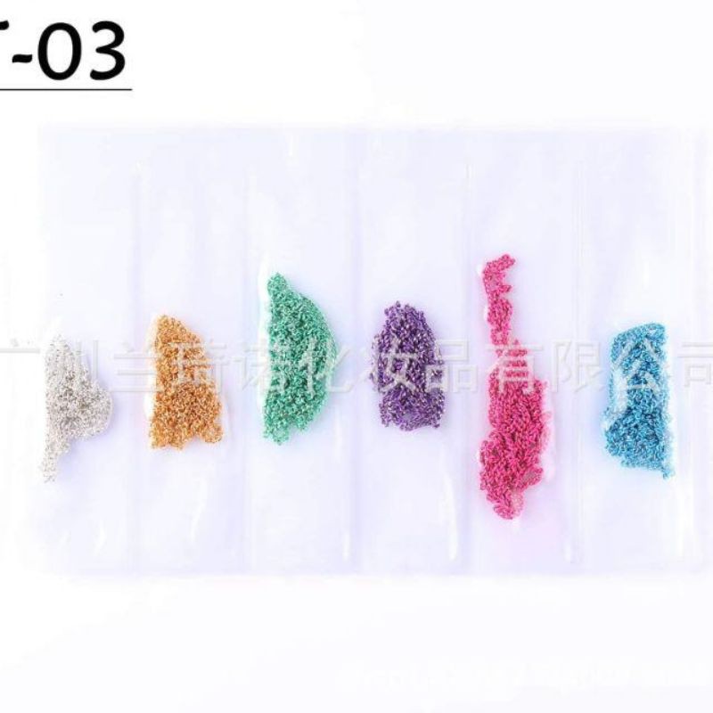 Dây xích trang trí móng, Dây xích hợp kim 3D nhiều màu sắc dùng để trang trí móng nghệ thuật