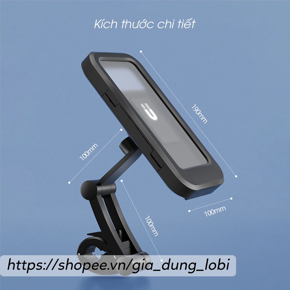 Giá đỡ điện thoại gắn xe đạp cảm ứng chống thấm nước xoay nhiều góc độ
