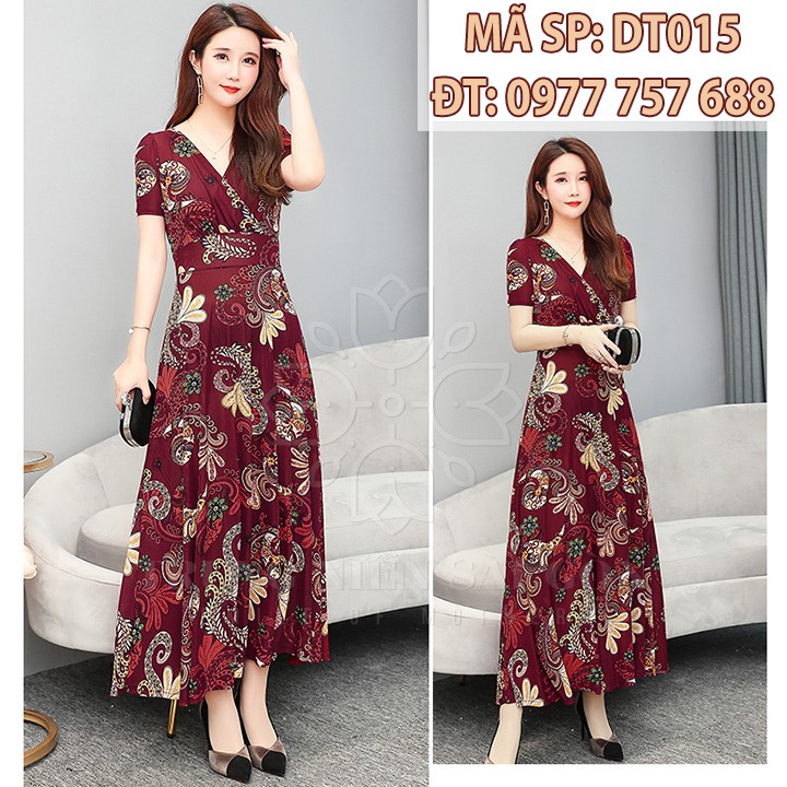 [CÓ SẴN] Đầm maxi dự tiệc đầm đi đám cưới dài sang trọng cho mẹ U40 u50 trung niên bigsize giá rẻ đẹp