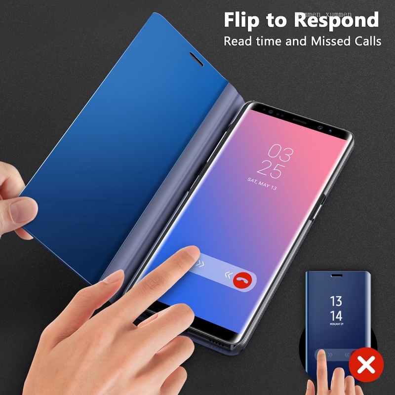 Huawei Y5 Y6S Y6 Y7 pro 2019 Y6 Y7 prime 2019 Phone Case Smart Flip Mirror Full CoverClear View Smart Mirror Flip Phone Case