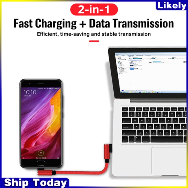Dây Cáp Sạc Nhanh Hai Đầu Cong 90 Độ Micro Usb Type-c Cho Điện Thoại / Laptop
