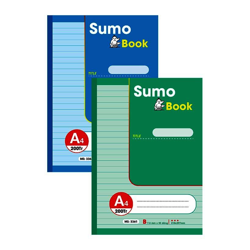 Sổ may gáy Hải Tiến Sumo 200tr 3361 (210x297mm)