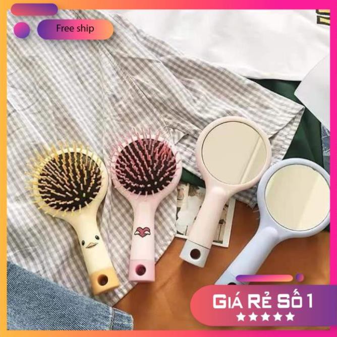 Lược massage kèm gương hàng cao cấp loại 1