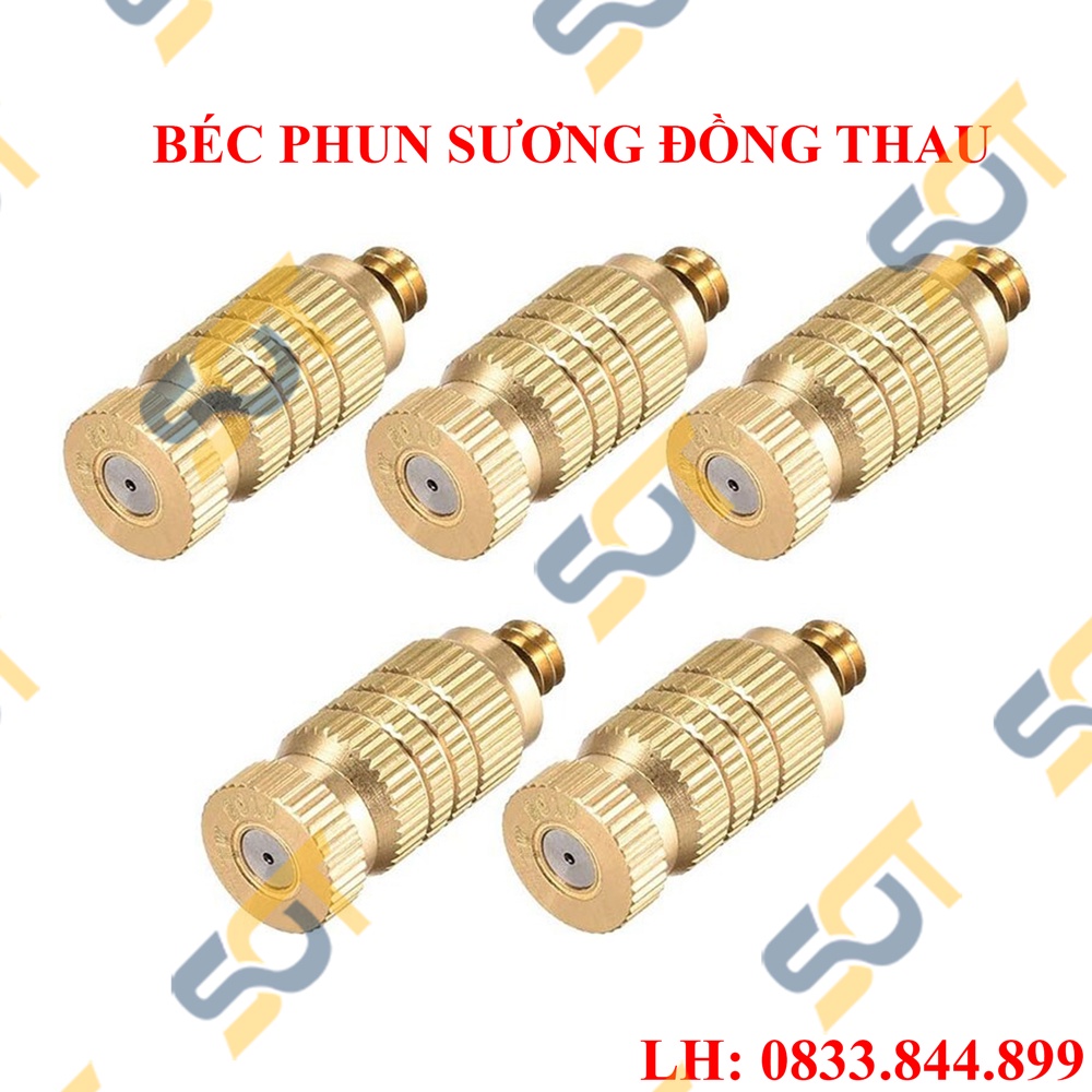 Đầu béc phun sương đồng thau số 1, 2, 3 lắp đặt phun sương cafe, nhà hàng