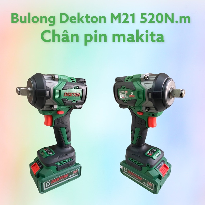 máy bulong 520N.m dekton chân makita thông dụng