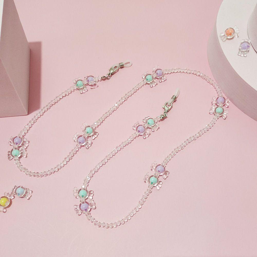BORAG Dây Đeo Giữ Mắt Kính Chống Trượt Dạng Chuỗi Hạt Màu Kẹo Ngọt