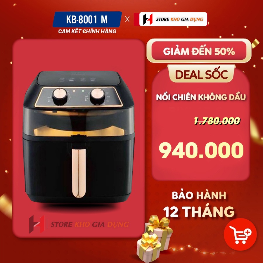 Nồi Chiên Không Dầu Dung Tích 10 Lít KB - 8001M - Bảo hành 12 tháng