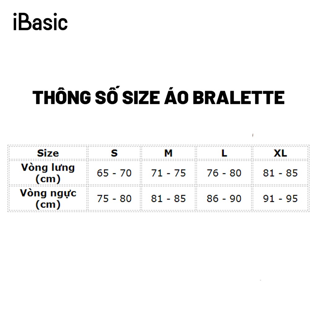 [Mã FAMALLT5 giảm 15% đơn 150k] Áo ngực không gọng phối ren iBasic BRAY048