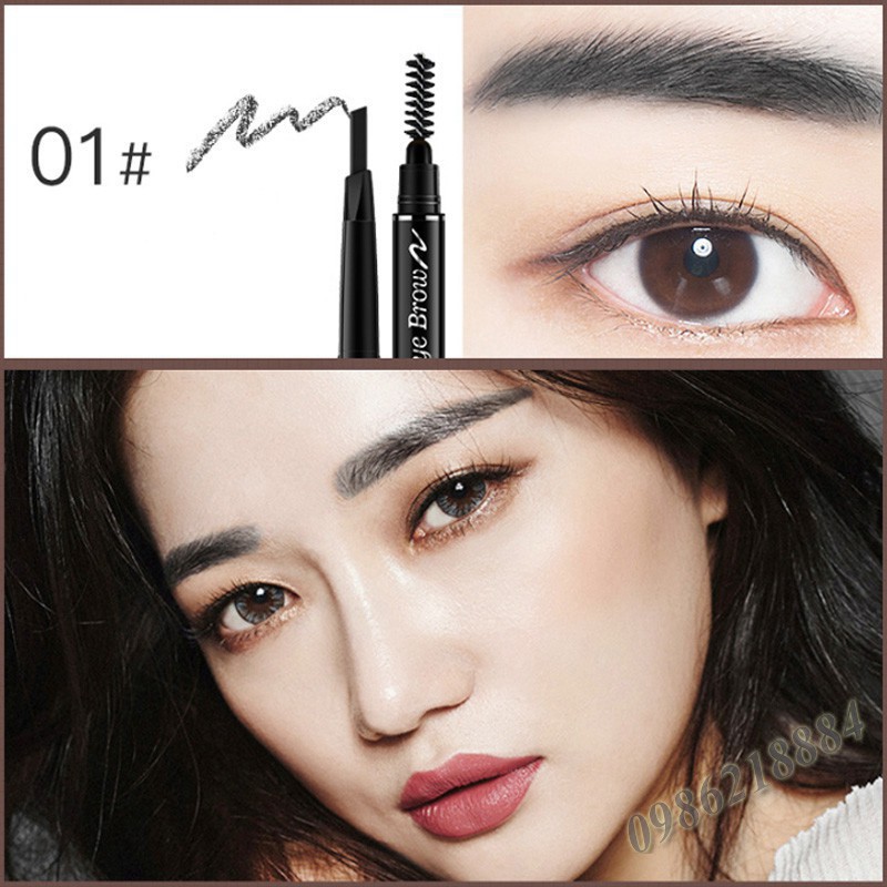Chì Kẻ Lông Mày 💕Freeship💕 Chì Kẻ Mày Lameila Double Effect LE15, 2 Đầu Tiện Dụng, Siêu Mịn, Không Thấm Nước, Bền Màu | BigBuy360 - bigbuy360.vn