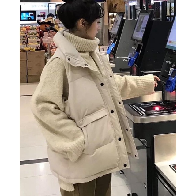 Áo gile phao nữ áo phao cộc tay xem bảng size phần mô tả