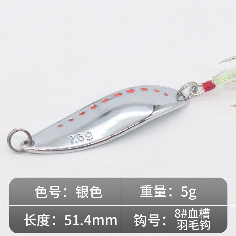 Mồi Câu Lure Thìa Lượn Spoon chuyên câu cá suối, cá mương, câu lure- Nặng 7.5g -10g-15g