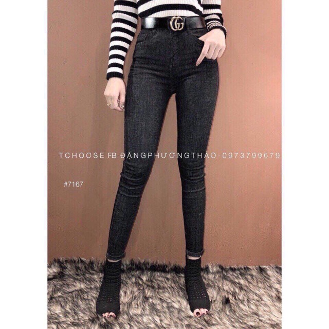Quần jeans nữ dài co dãn 4 chiều