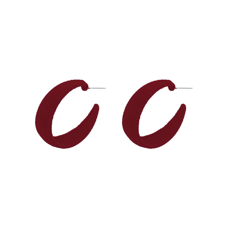 Hoa tai dáng dài hình nơ đỏ xinh xắn bằng nhung thời trang 2023 nữ tính