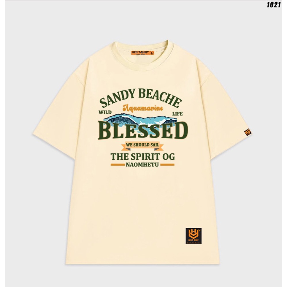 Áo phông form rộng tay lỡ BLESSED 1021 HY KOREA