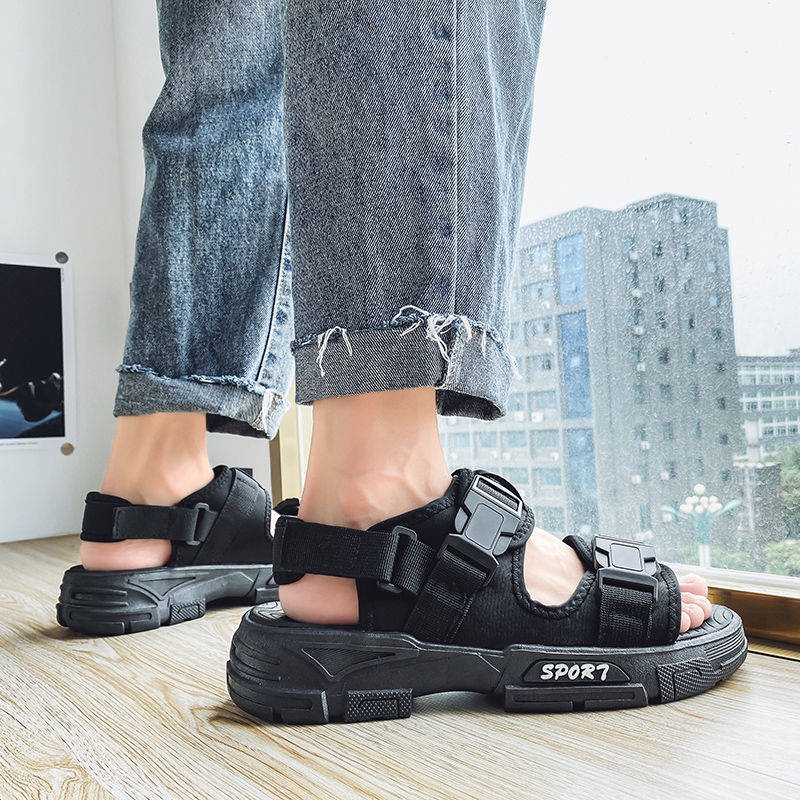 Giày sandal quai hậu đế cao su chống trượt thời trang đi biển dành cho nam