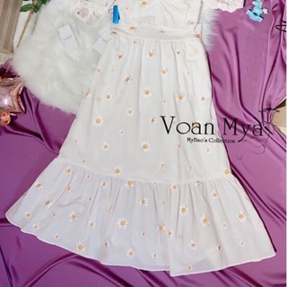 Áo hoa Daisy  - váy Daisy - Vải Cate so hoa thêu- Hàng thiết kế VoanMya