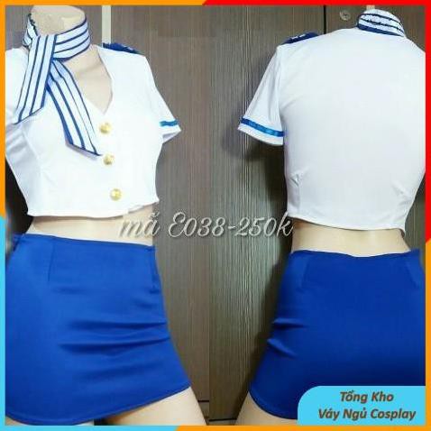 Cosplay Sexy Tiếp Viên Hàng Không Gợi Cảm, Bộ Đồ Ngủ Sexy Anime Nhật Bản Đồng Phục Tiếp Tân TV1200 | BigBuy360 - bigbuy360.vn