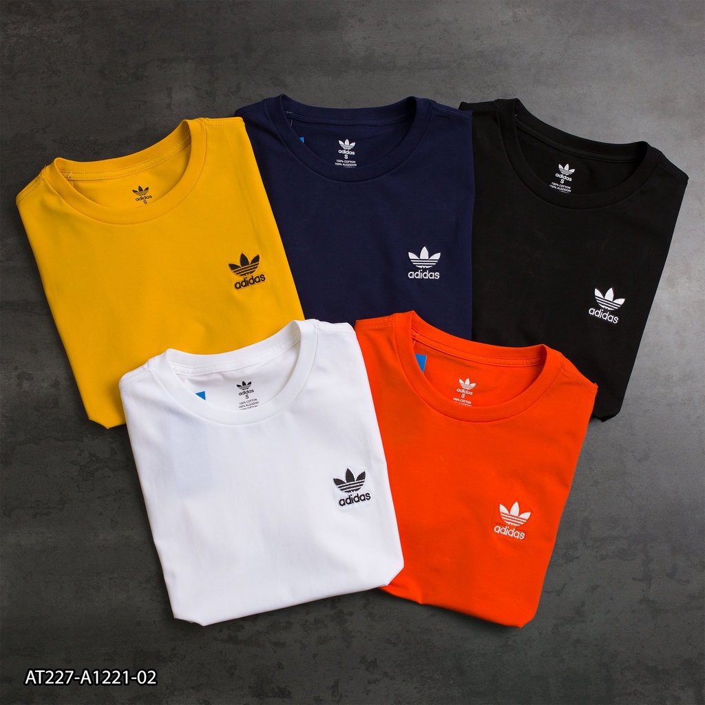 Áo thun Adidas 100% Cotton AT227 - áo thun nam thêu logo nổi VNXK