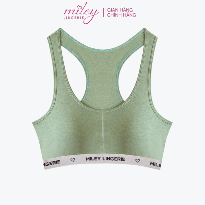 Áo Ngực Thể Thao Nữ Melange Cổ Tròn Active Miley Lingerie Màu Xanh BRM07053