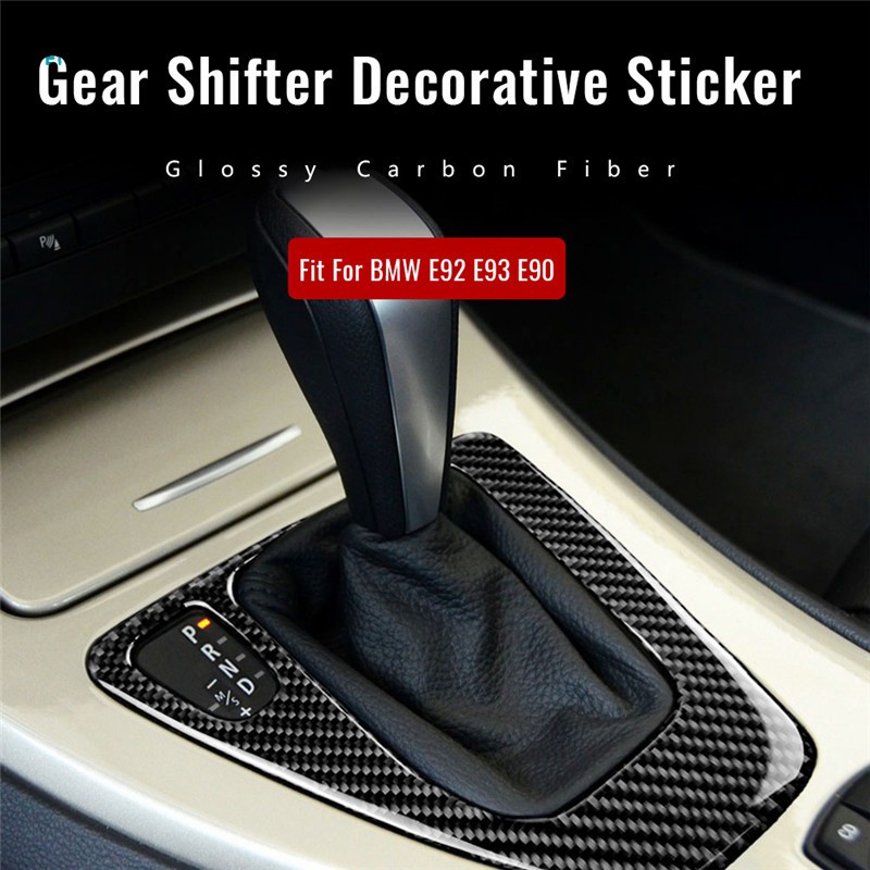 Khung bọc vành cần số chất liệu carbon fiber cho xe ô tô BMW E92 E93 E90