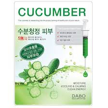 [Nhập khẩu] 1 miếng mặt nạ dưa leo dưỡng ẩm, se khit lỗ chân lông Hàn Quốc DABO CUCUMBER 23ml-Hàng chính hãng
