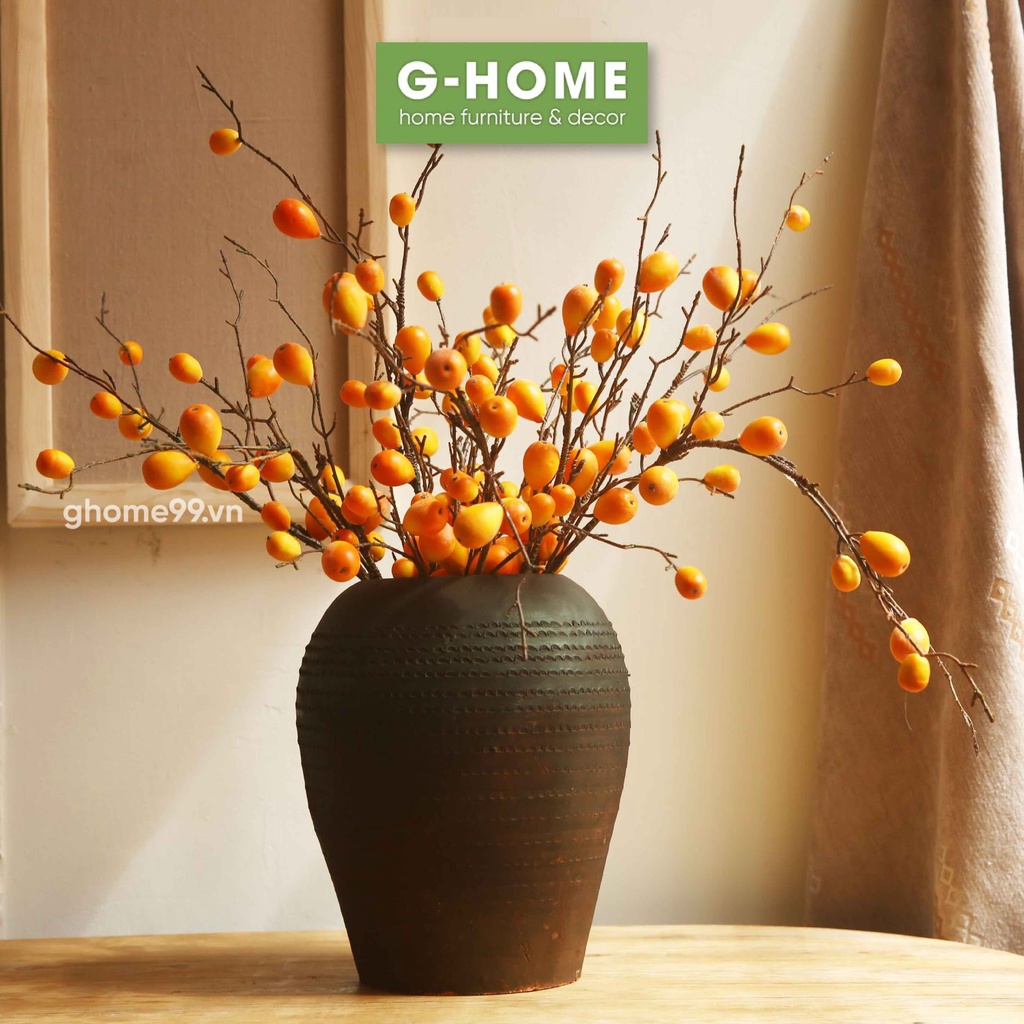 Cành quả thanh trà trang trí tết Ghome, cành thanh trà cắm decor không gian phòng khách, nhà cửa THANHTRA2022