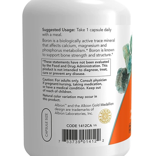 BORON Viên Uống Tăng Cường Sức Khỏe Nam Giới, Tăng Testosteron Now Boron 3mg