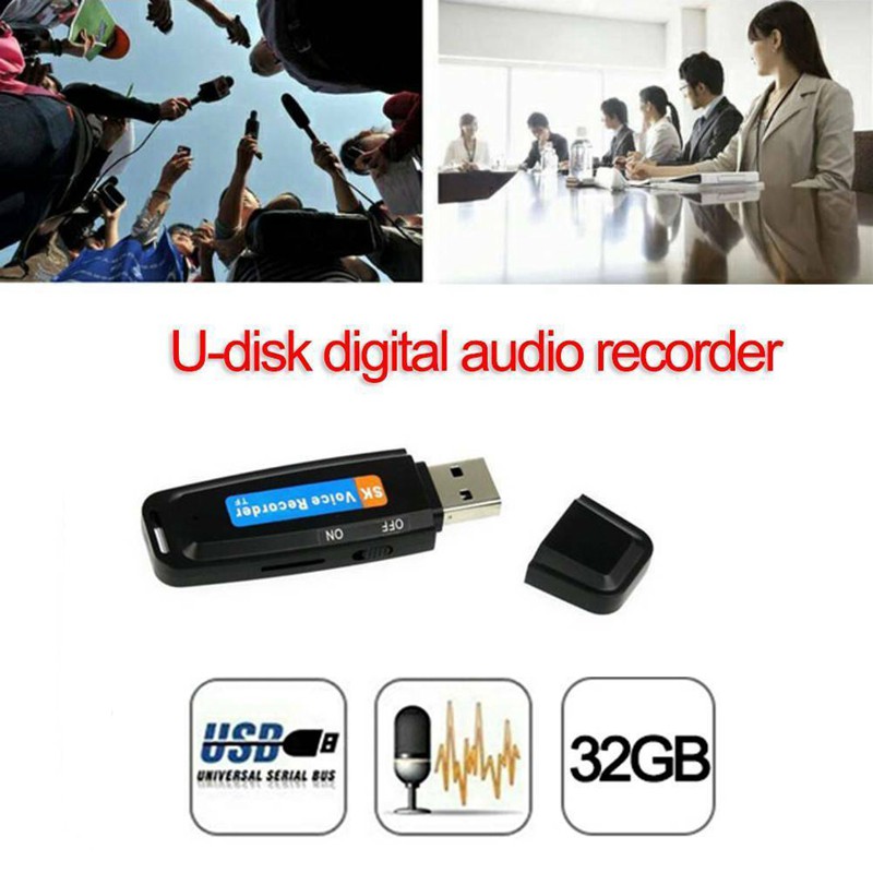 U-Disk Digital Audio Voice USB Flash Drive Up to 32GB Micro-TF