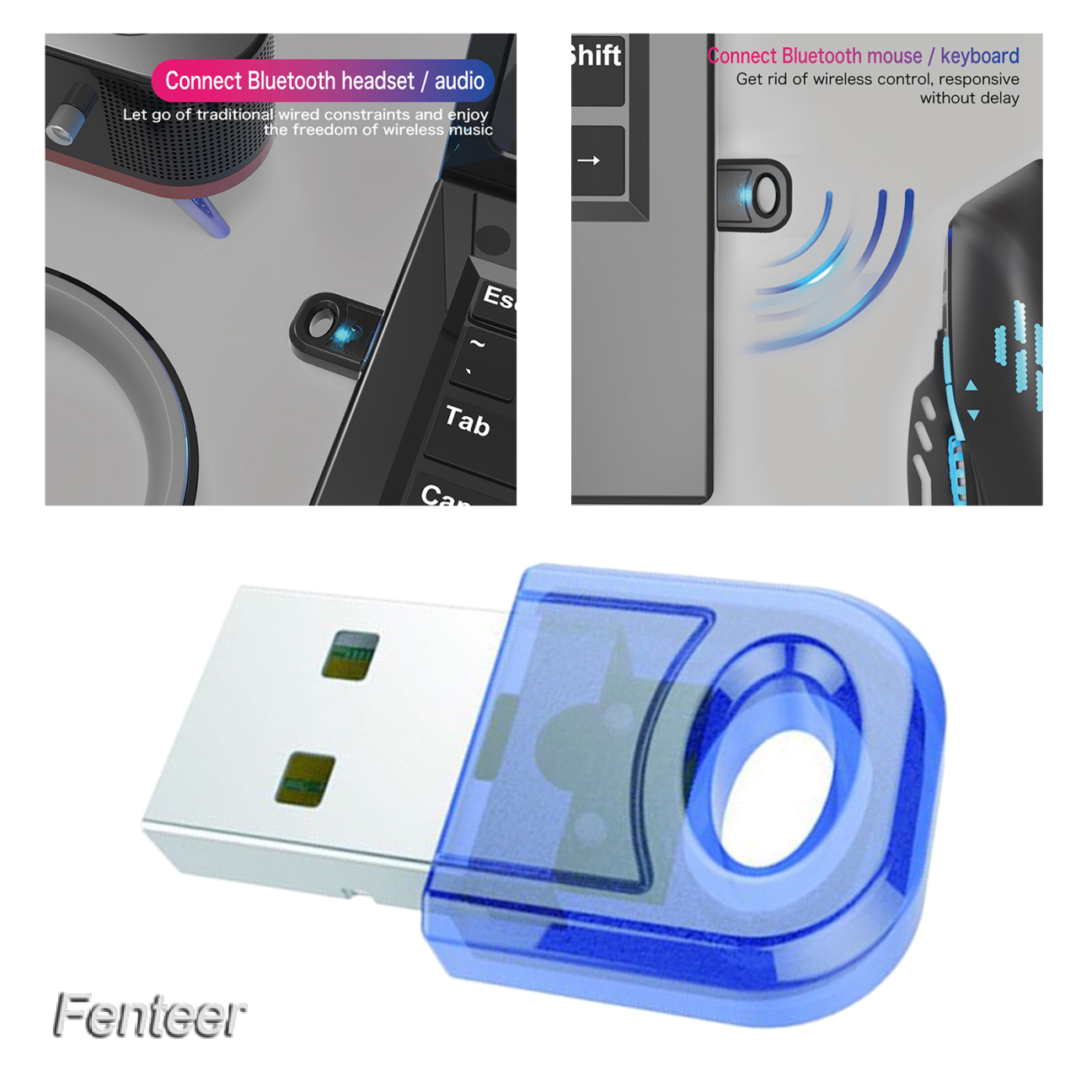 Bộ Chuyển Đổi Bluetooth Dongle 5.0 Cho Laptop Pc / Pc / Windows 10 / 8 / 7 | BigBuy360 - bigbuy360.vn