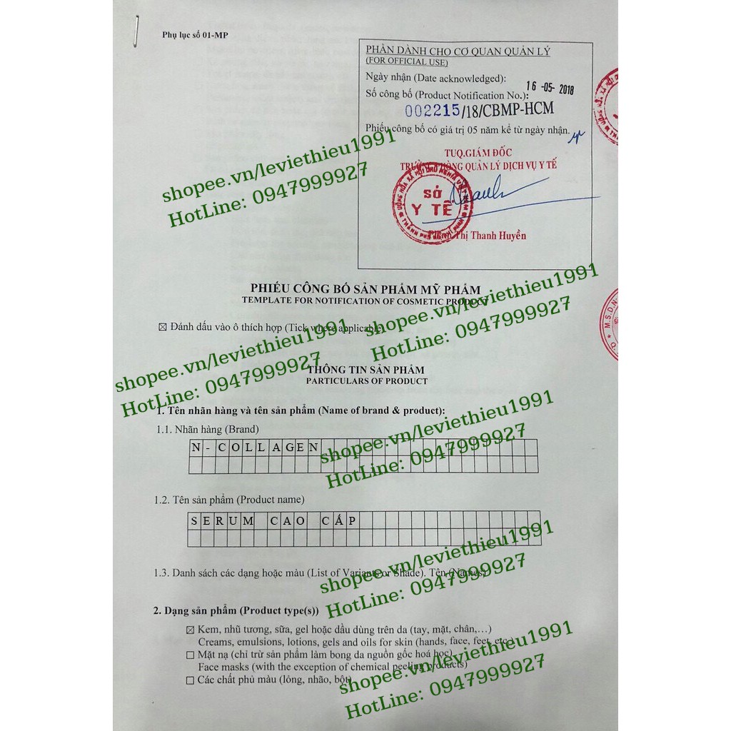 SERUM CAO CẤP N - COLLAGEN - Dưỡng da trắng mịn, trẻ hóa da, mờ thâm nám BÁN-CHẠY