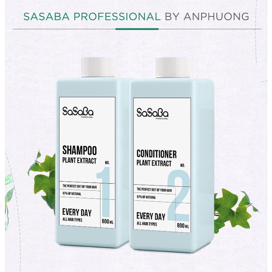 Dầu gội xả hoàn hình Sasaba NO.1 NO.2 800ML chính hãng